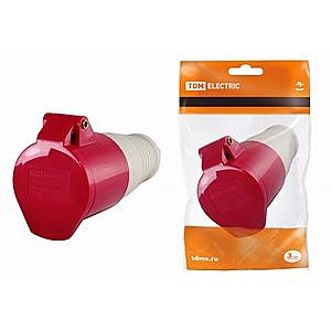 Розетка 225 переносная 3Р+РЕ+N 32А 380В IP44 TDM*