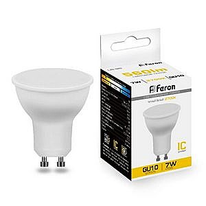 Лампа светодиодная FERON LB-26 80LED (7W) 230V GU10 2700K MR16