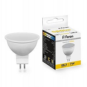 Лампа светодиодная FERON LB-26 80LED (7W) МАТОВАЯ 230V G5.3 2700K MR16 