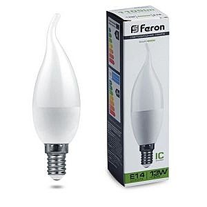 Лампа светодиодная FЕRON LB-970 (13W) свеча на ветру E14 4000K 230V