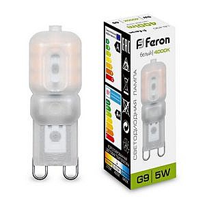 Лампа светодиодная FERON LB-430 14LED (5W) 230V G9 4000K матовая 