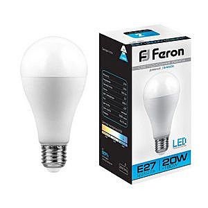 Лампа светодиодная FERON LB-98 (20W) 230V E27 6400K 1850lm  A65 