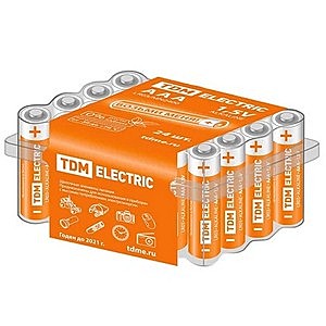 Элементы питания LR03 AAA Alkaline 1,5V BOX-24 TDM